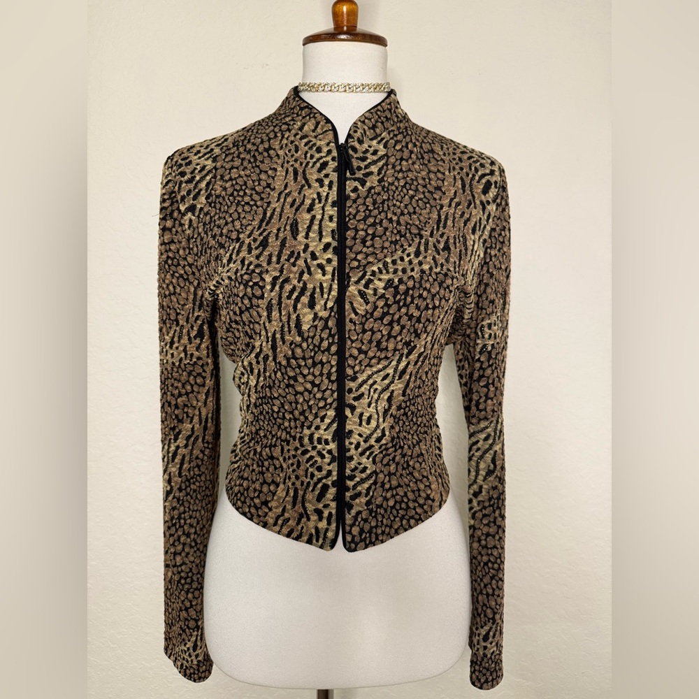 Vintage Leopard Cheetah Animal Print Jacket